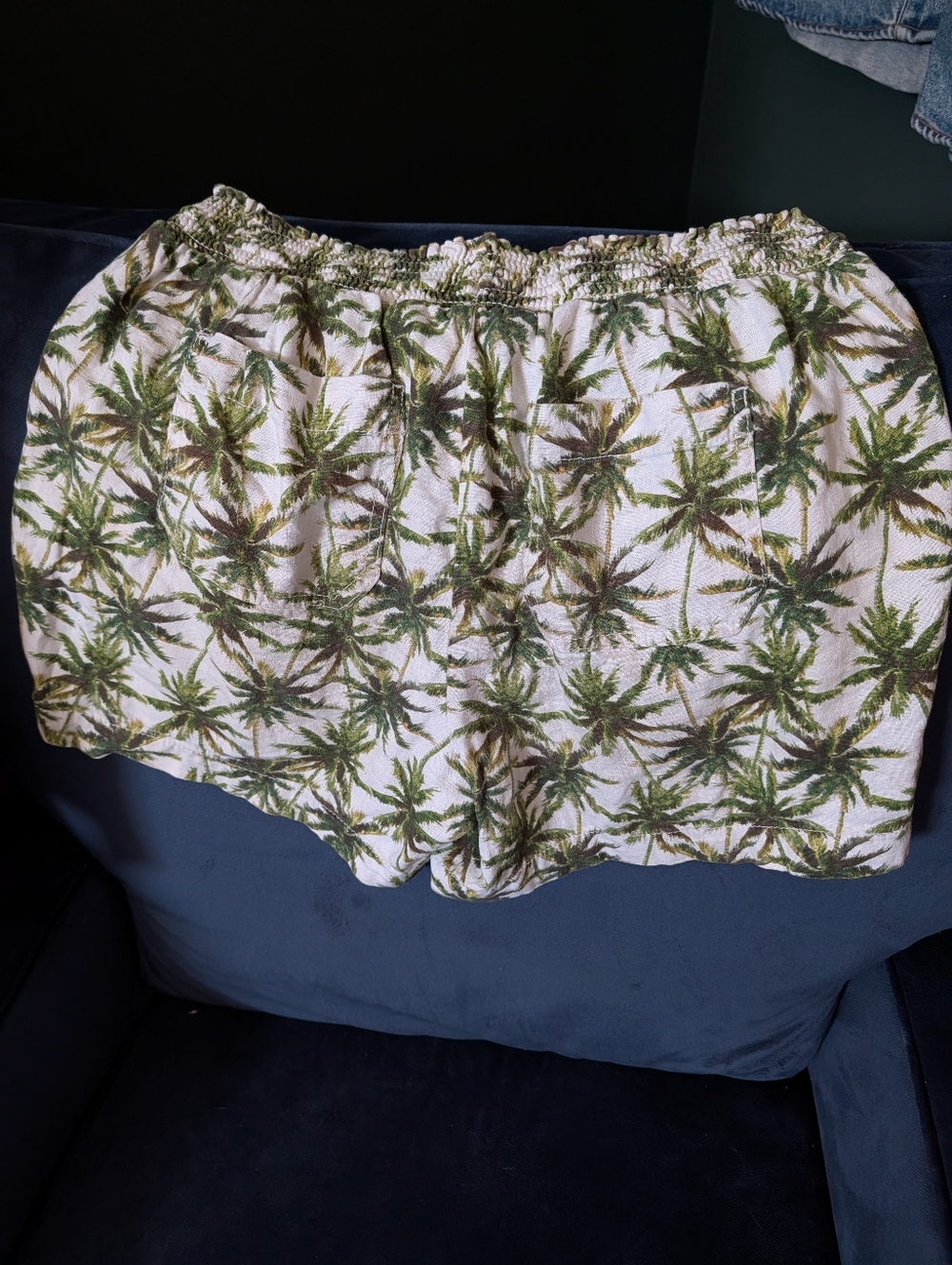 Briggs New York Palm-Print Shorts - White & Green 💛 - Picture 6 of 6